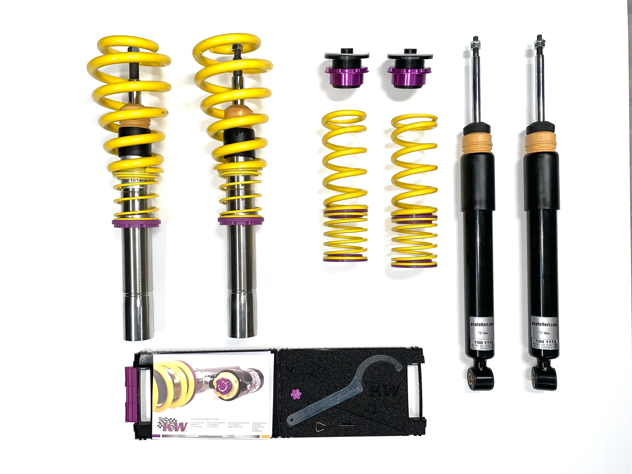 gepfeffert Gewindefahrwerk V2 Audi A4 / A5 / A6 / Q5 (Typ B8, B81 , 4G/C7) incl. S & RS