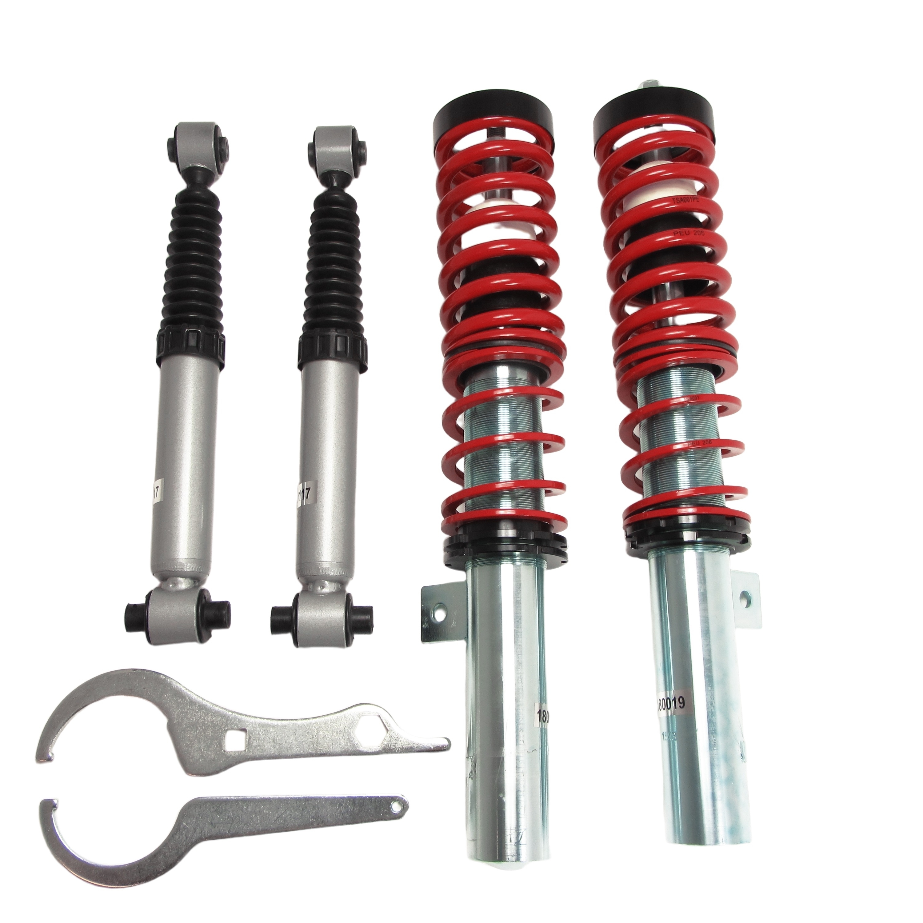 Redline Gewindefahrwerk passend für Peugeot 206, CC und Kombi Baujahr 8.1998 - 2007