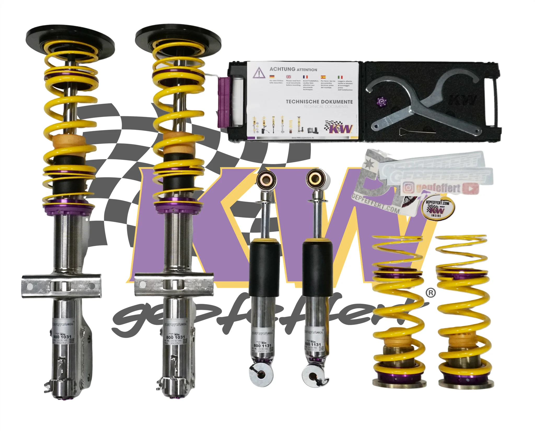 gepfeffert Gewindefahrwerk V3 INOX 50-100mm VW T7 2WD