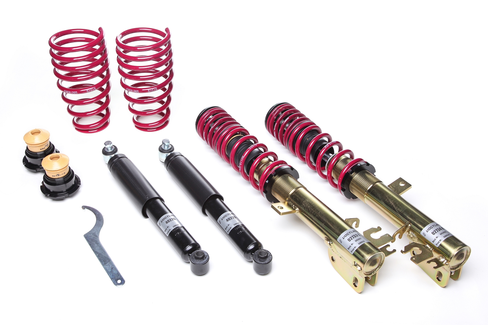 Vogtland Gewindefahrwerk 30 - 60 mm/ 10 - 40mm Fiat  500 312, Abarth